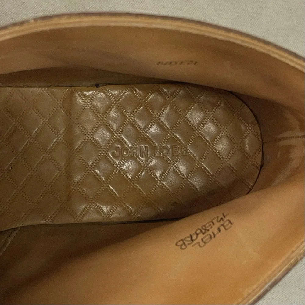 John Lobb Brown Grain Leather Elmer Chukka Boot UK 7.5 E US 8.5 D ($1,465)
